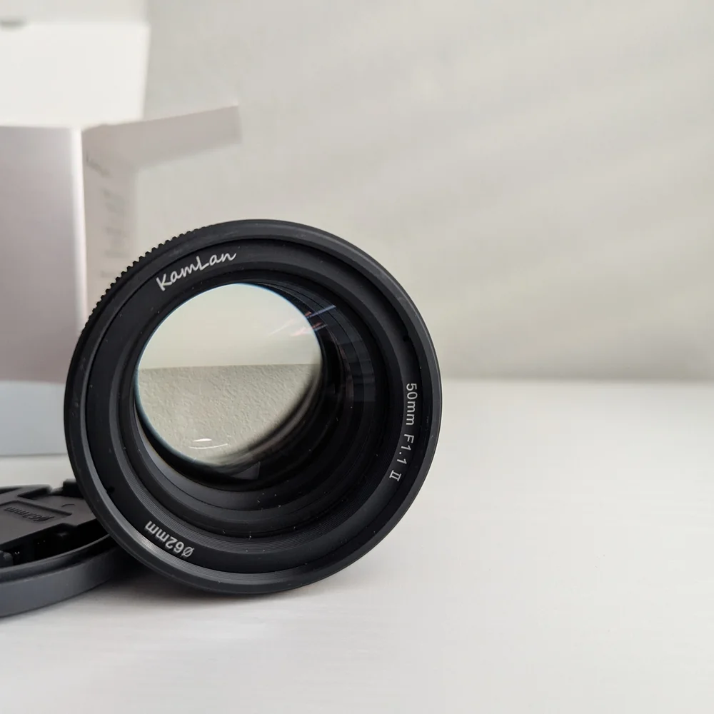 KamLan 50mm F1.1 II Lens w/ Manual Focus - Canon Mirrorless M EF-M